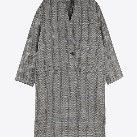 Isabel Marant 100% Virgin Wool Plaid Coat - Picture 2 of 6